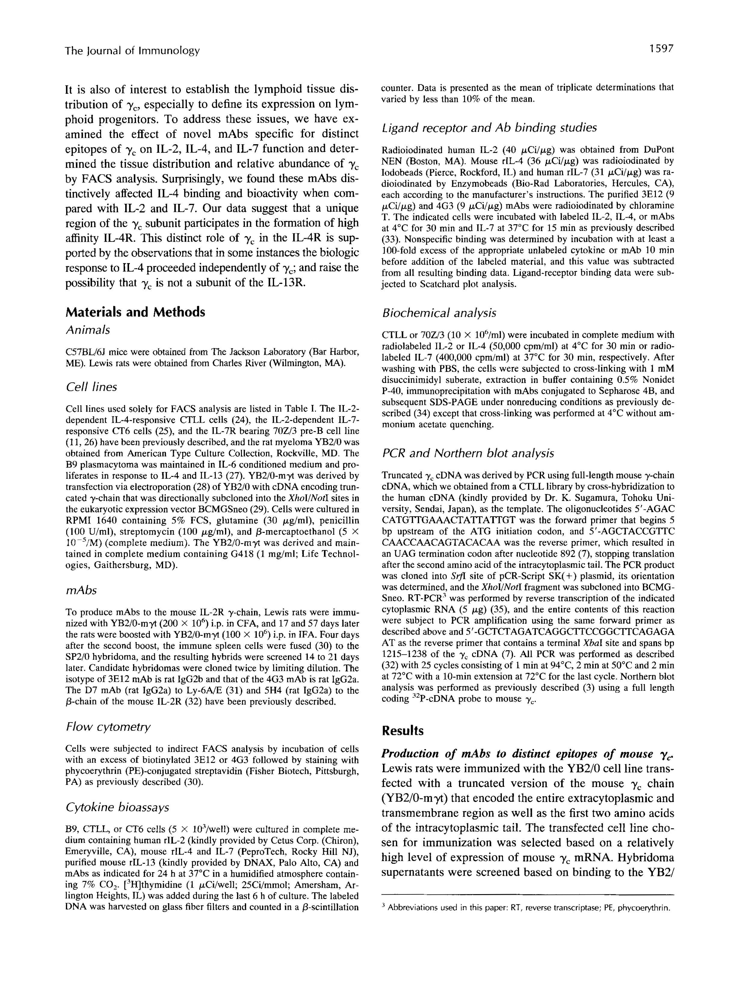 2-Expression and function of the gamma c subunit of the IL-2, IL-4, and IL-7 receptors. Distinct interaction of gamma c in the IL-4 receptor-2 2-Expression and function of the gamma c subunit of the IL-2, IL-4, and IL-7 receptors. Distinct interaction of gamma c in the IL-4 receptor-2