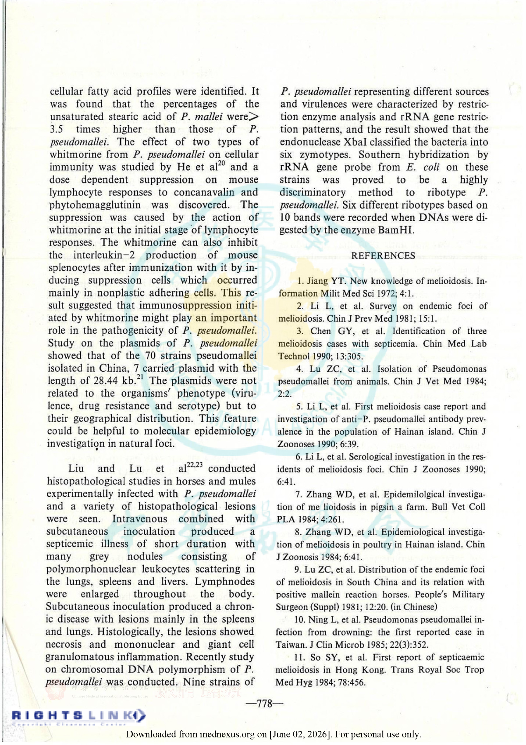 1-Pseudomonas pseudomallei and melioidosis in China-4