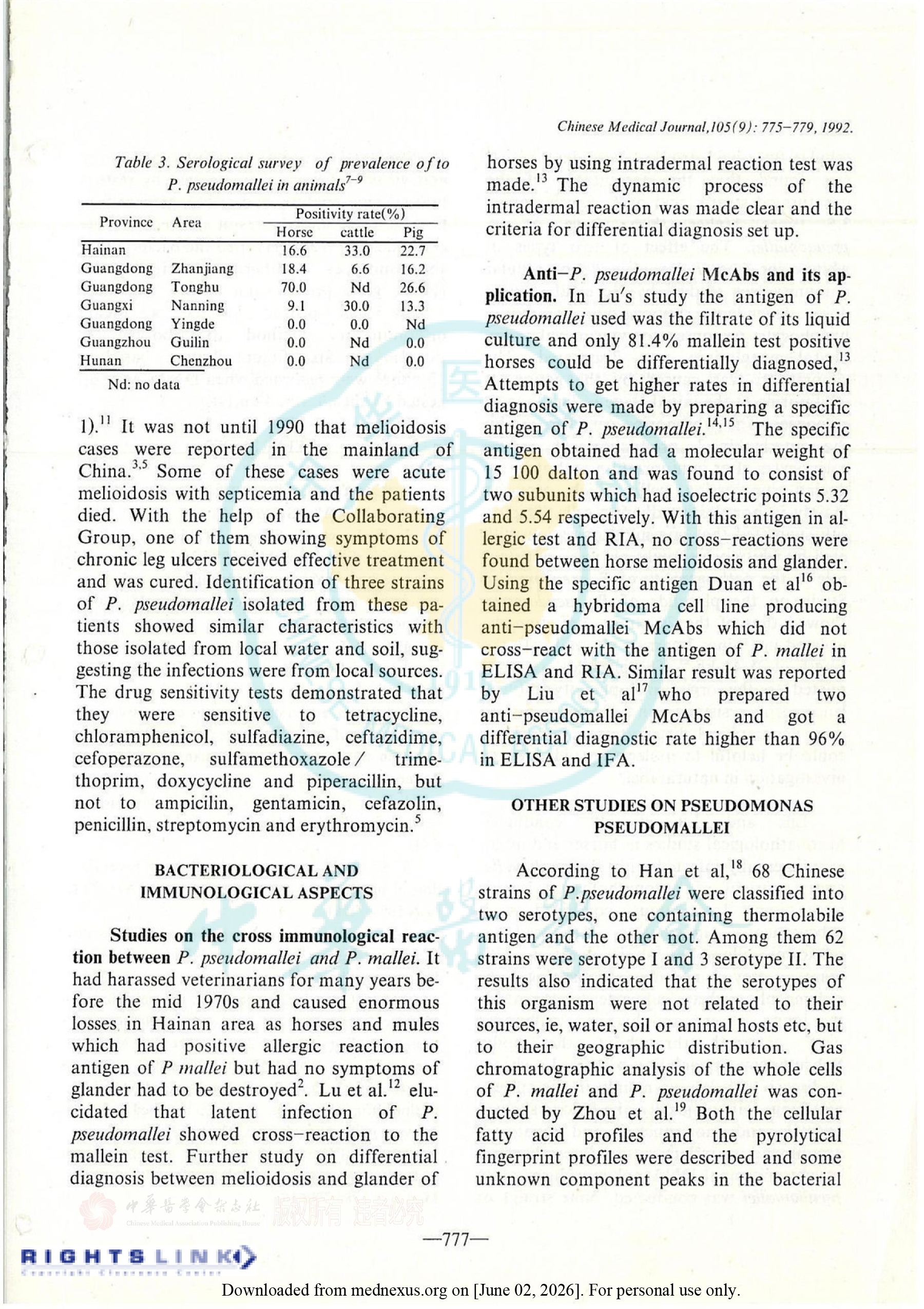 1-Pseudomonas pseudomallei and melioidosis in China-3