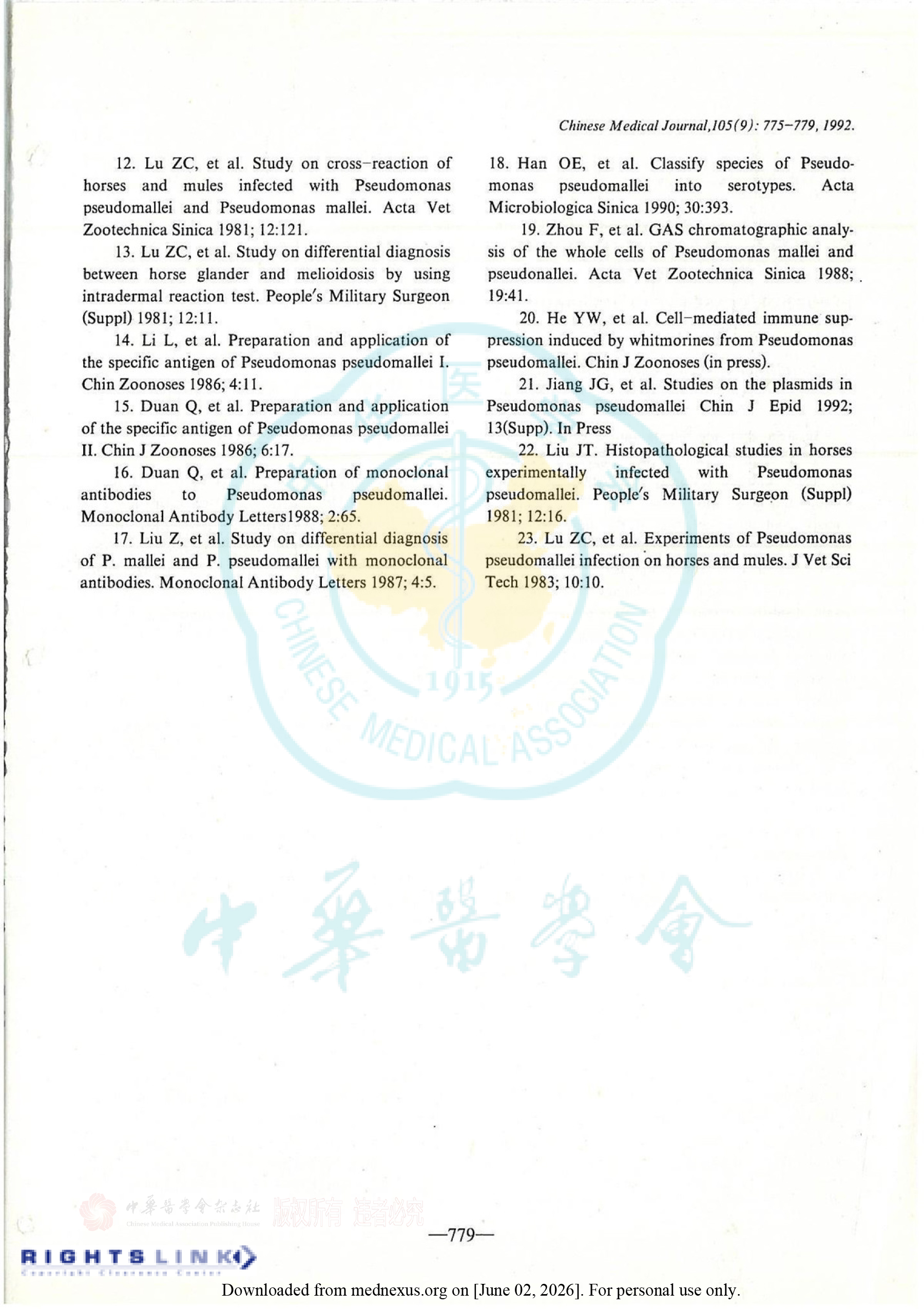 1-Pseudomonas pseudomallei and melioidosis in China-5