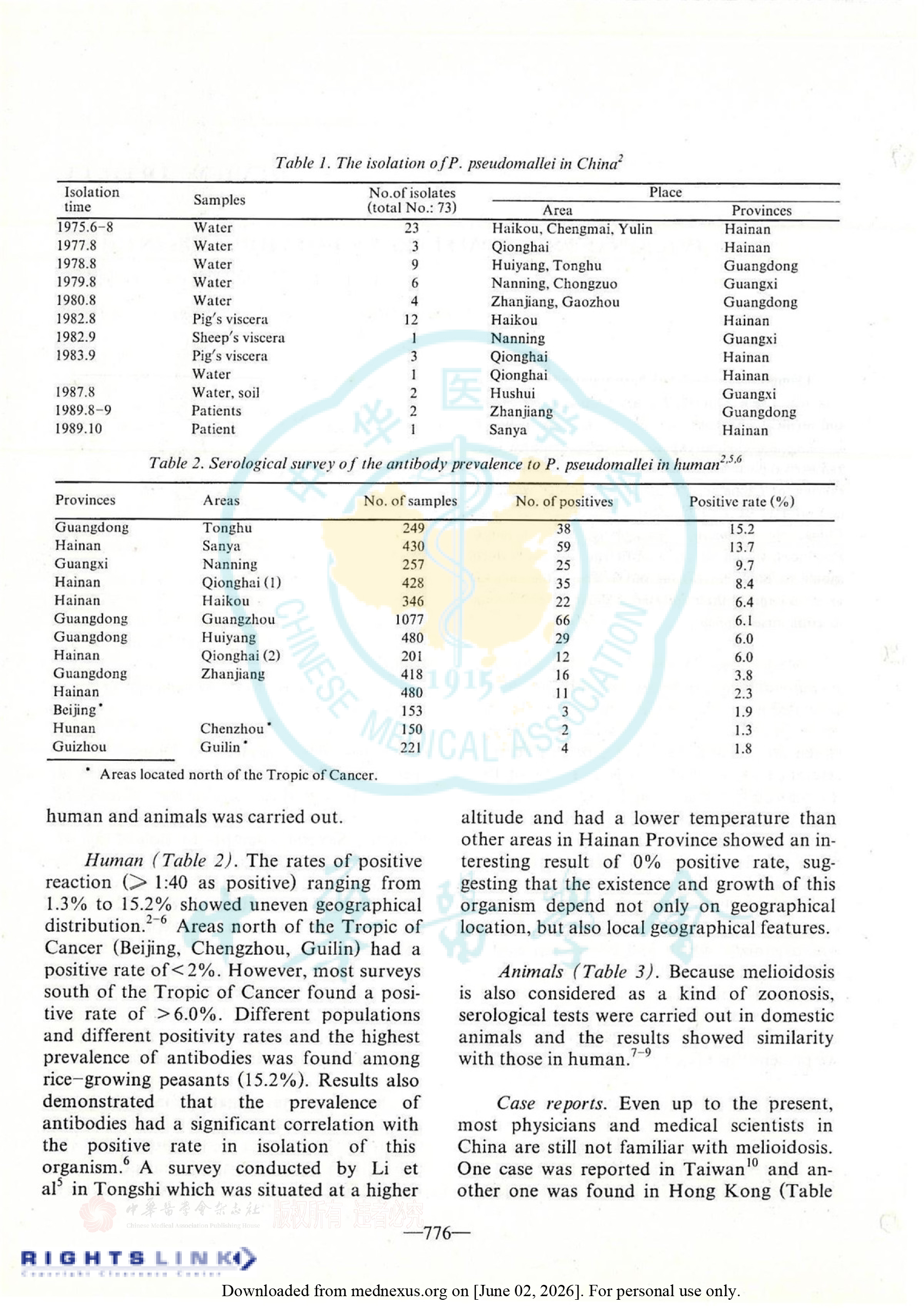 1-Pseudomonas pseudomallei and melioidosis in China-2